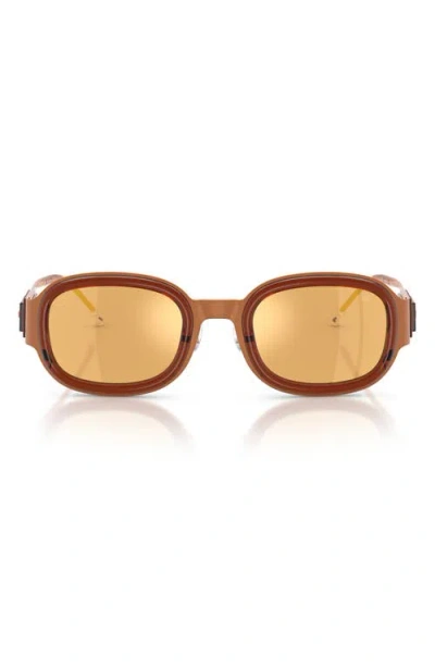 Diesel ® 49mm Small Mirrored Square Sunglasses In Brown