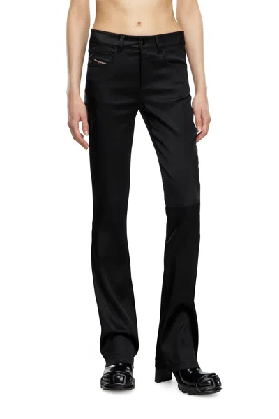 Diesel 5-pocket Pants In Stretch Satin In Black