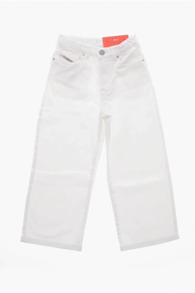 Diesel 5-pocketed Stretch Cotton Pants In Neutral