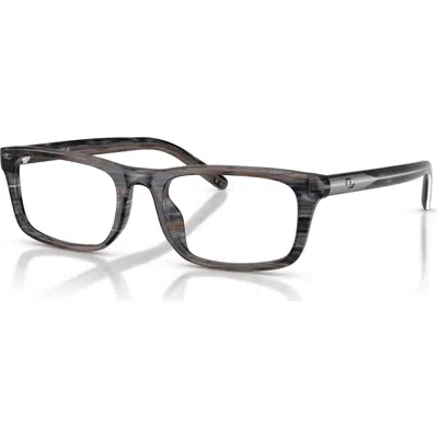 Diesel ® 52mm Rectangle Optical Glasses In Burgundy