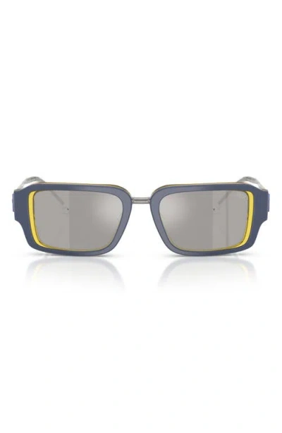 Diesel ® 52mm Rectangular Sunglasses In Blue