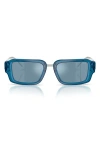 Diesel ® 52mm Rectangular Sunglasses In Blue