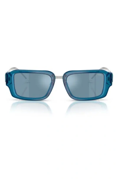 Diesel ® 52mm Rectangular Sunglasses In Blue