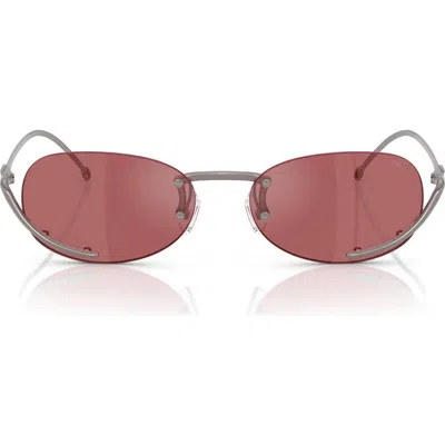 Diesel Rimless Oval Sunglasses In Transparent