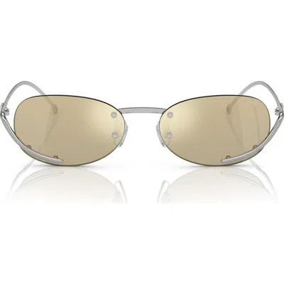 Diesel Oval Rimless Sunglasses In Metallic