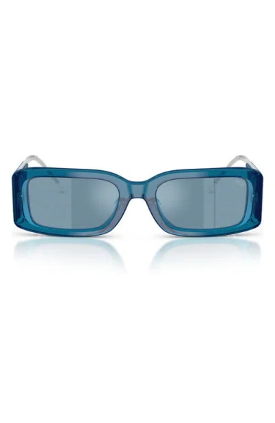 Diesel ® 53mm Rectangular Sunglasses In Blue