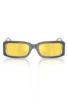 Diesel ® 53mm Rectangular Sunglasses In Blue
