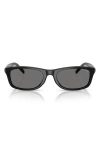 Diesel ® 54mm Polarized Rectangular Sunglasses In Gray