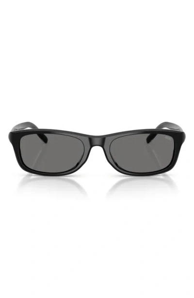 Diesel ® 54mm Polarized Rectangular Sunglasses In Gray