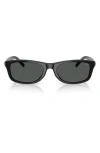 Diesel ® 54mm Rectangular Sunglasses In Black