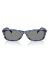 Diesel ® 54mm Rectangular Sunglasses In Blue