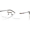 Diesel ® 55mm Rectangle Optical Glasses In Pink