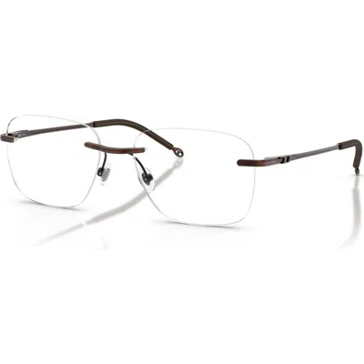 Diesel ® 55mm Rectangle Optical Glasses In Pink