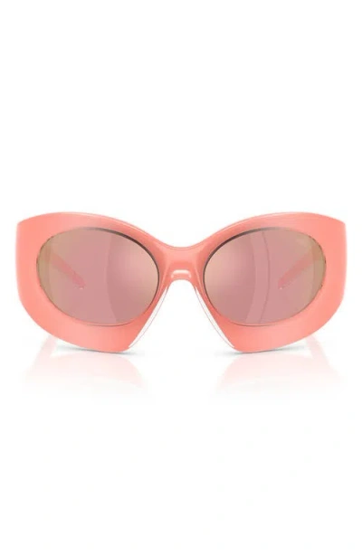 Diesel ® 56mm Mirrored Cat Eye Sunglasses In Pink