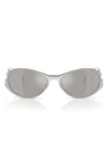 Diesel Men's Dl1014 Oval Sunglasses In Metallic