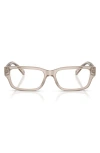 Diesel ® 56mm Square Optical Glasses In Transp Taupe/demo