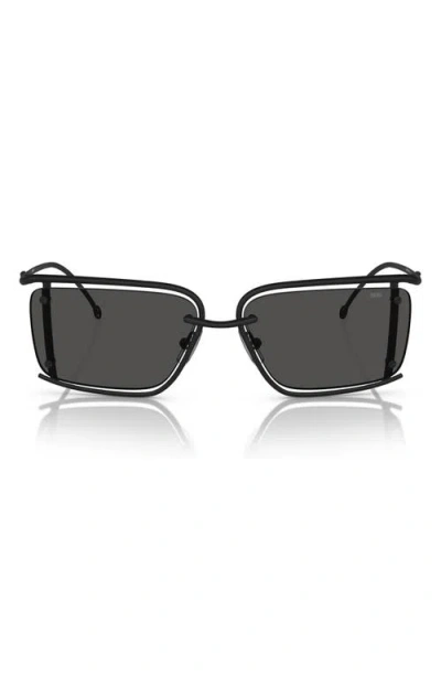 Diesel ® 57mm Rectangular Sunglasses In Black