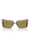 Diesel ® 57mm Rectangular Sunglasses In Green