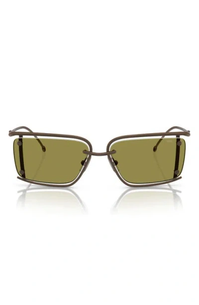 Diesel ® 57mm Rectangular Sunglasses In Green