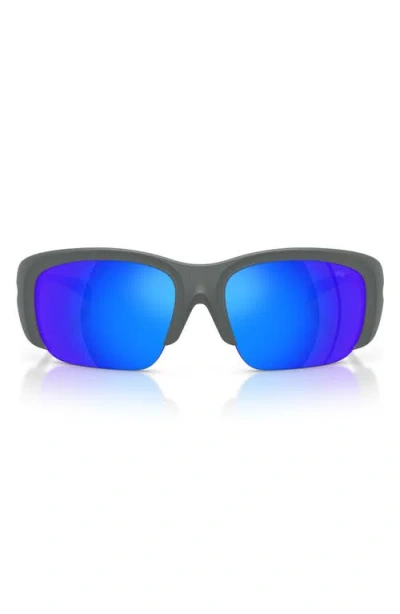 Diesel ® 62mm Oversize Mirrored Pillow Sunglasses In Gray