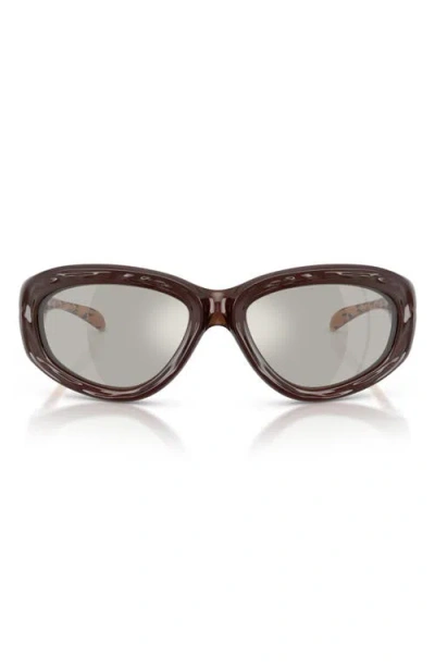 Diesel ® 63mm Oversize Mirrored Pillow Sunglasses In Multi