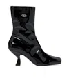 Diesel 75mm Amber Logo-plaque Ankle Boots In Black