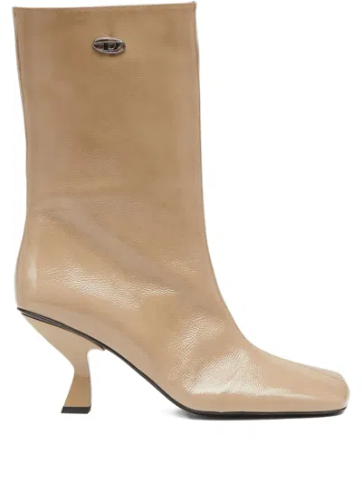 Diesel 75mm D-amber Tube Boots In Brown