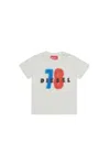 Diesel 78 Faded Graphic Jersey T-shirt In Gray