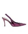 Diesel D-venus-slingback Pumps With Mirror Finish In Multicolor