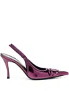 Diesel D-venus-slingback Pumps With Mirror Finish In Pink