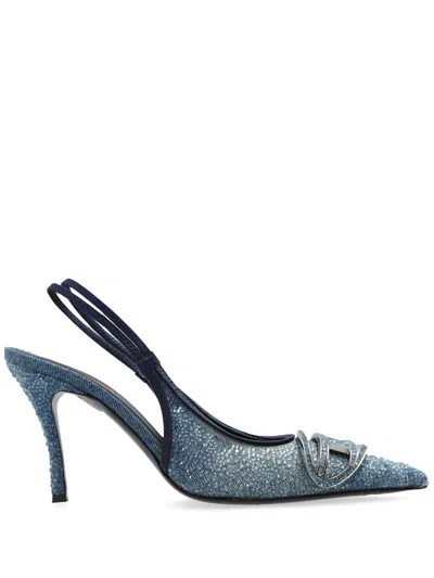 Diesel 80mm D-venus Slingback Pumps In Blue