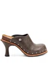 Diesel Brown D-woodstock Mi Clog Mules In Brown
