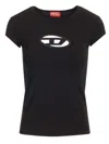 Diesel Black Cotton T-shirt In Black