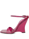 Diesel 90mm D-amber Wedge Sandals In Pink