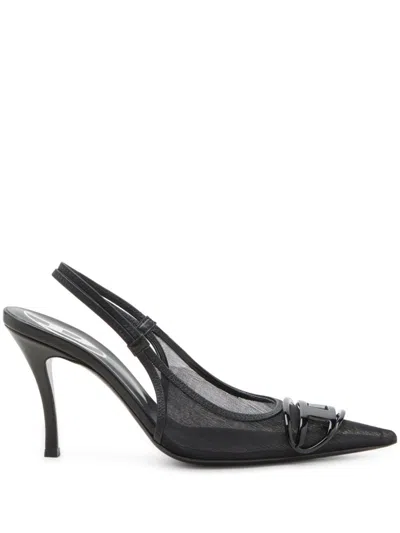 Diesel 90mm D-venus Slingback Pumps In Black
