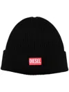Diesel K-coder-h 2x2 Man Hat Black Size Onesize Wool, Cotton