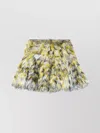 Diesel Mini Skirt In Fluffy Jacquard Knit In Yellow