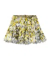 Diesel Mini Skirt In Fluffy Jacquard Knit In Yellow
