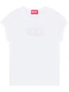 Diesel T-angie T-shirt In Stretch Cotton In White