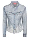 Diesel Denim Shirts In Azzurro