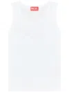Diesel 't-lins' White Top With Oval D Logo On The Front In White