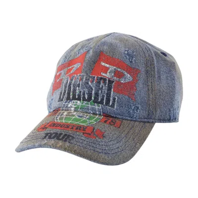 Diesel A25832-0bfcc-01 Embroidered Logo Baseball Cap In Gray