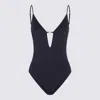 Diesel Oval D Metal Plate Bodysuit In Black