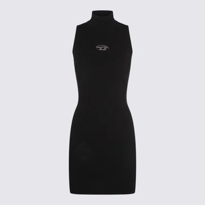 Diesel Black Viscose Mini Dress