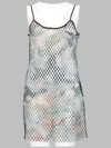 Diesel Mini Mesh Beach Dress With Open Back In Multi