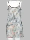 Diesel Mini Mesh Beach Dress With Open Back In Multi