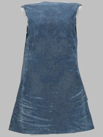 Diesel Sleeveless Scoop Neck Denim Dress In Multi