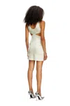 Diesel Abito Corto In Jersey Metallizzato Con Cut-out In Multicolor