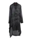 Diesel D-iletta Denim-effect Wrap Dress In Black