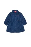 Diesel Abito In Denim Leggero Con Coulisse In Blue